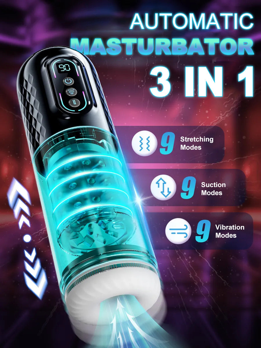 【Confidential Delivery】-Overachiever Pro - Suction, Vibrating & Stroking Masturbator