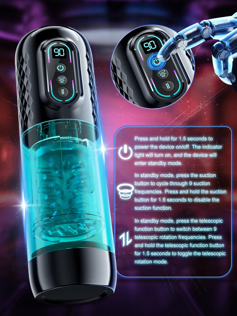 【Confidential Delivery】-Overachiever Pro - Suction, Vibrating & Stroking Masturbator