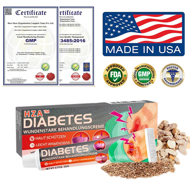 ✨HZA™ Diabetes Wound Strong Treatment Cream (👨‍⚕️Relieves itchy skin, reduces swelling and pain, anti-bacterial and anti-inflammatory, fast healing wounds, anti-scarring and anti-bacterial)