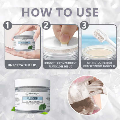 Medazy® Remineralizing & Whitening Tooth Powder–Cool Mint