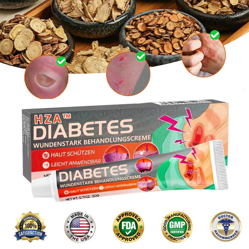 ✨HZA™ Diabetes Wound Strong Treatment Cream (👨‍⚕️Relieves itchy skin, reduces swelling and pain, anti-bacterial and anti-inflammatory, fast healing wounds, anti-scarring and anti-bacterial)
