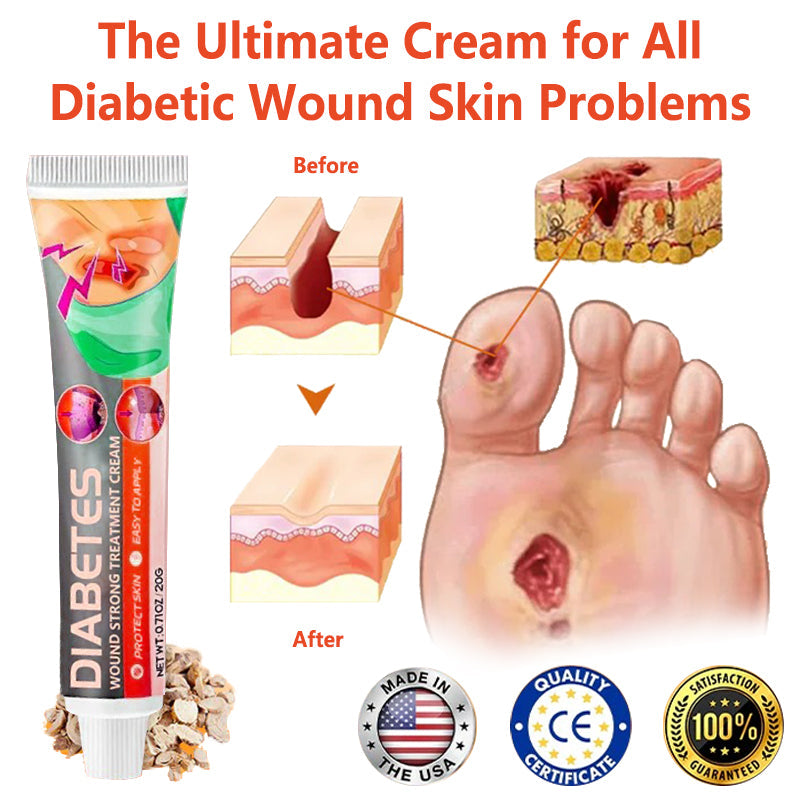 ✨HZA™ Diabetes Wound Strong Treatment Cream (👨‍⚕️Relieves itchy skin, reduces swelling and pain, anti-bacterial and anti-inflammatory, fast healing wounds, anti-scarring and anti-bacterial)