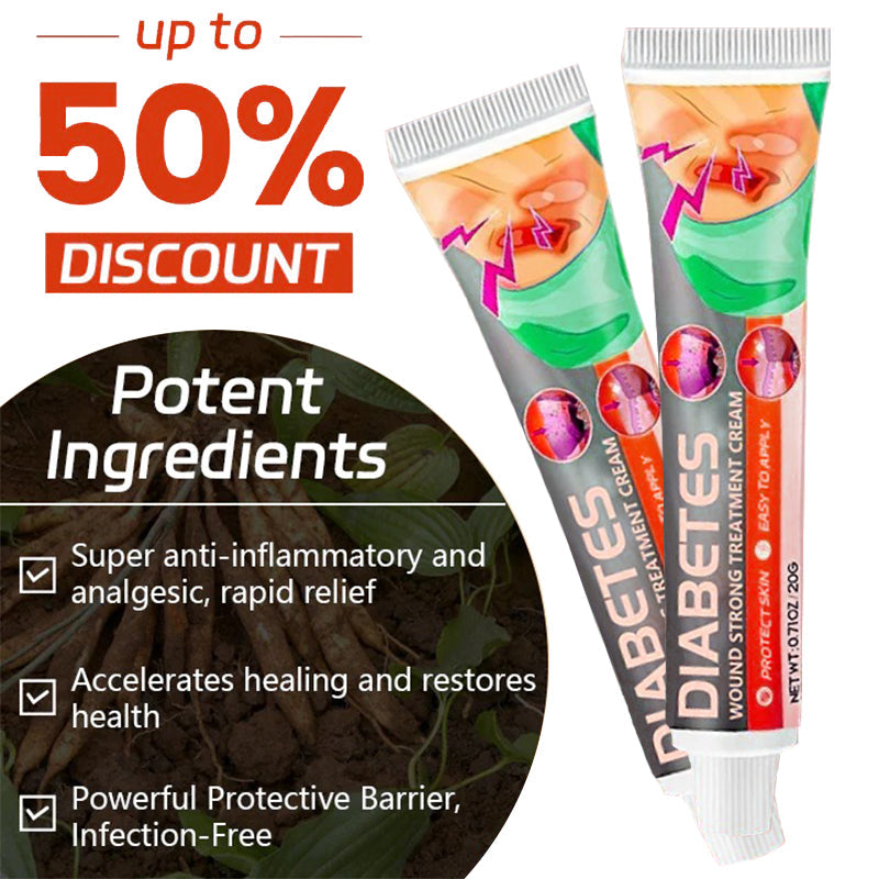 ✨HZA™ Diabetes Wound Strong Treatment Cream (👨‍⚕️Relieves itchy skin, reduces swelling and pain, anti-bacterial and anti-inflammatory, fast healing wounds, anti-scarring and anti-bacterial)
