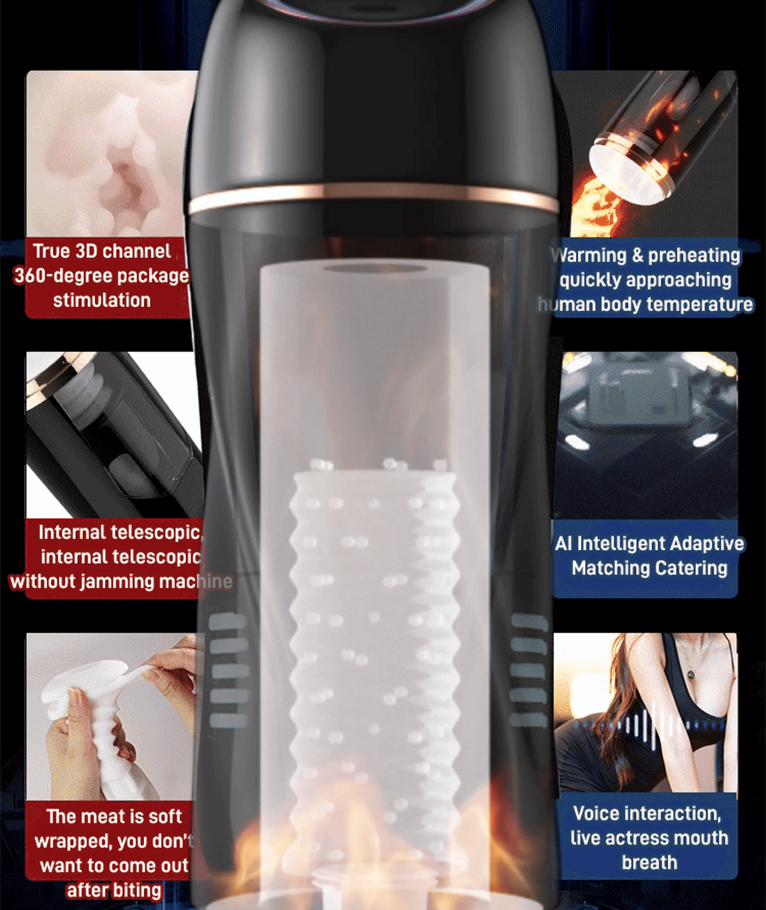 [Confidential Delivery] Automatic Masturbator with Vacuum and Vibration Functions – 18+ Only